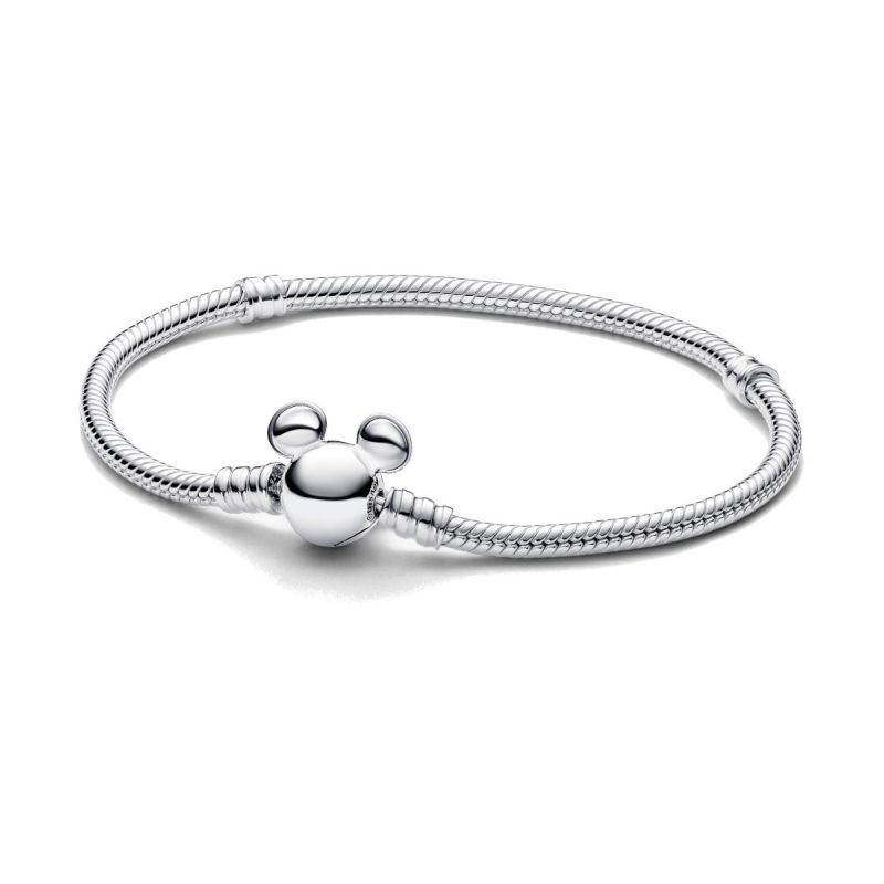 Pandora Disney Mickey Mouse Clasp Moments Snake Chain rannekoru 18 cm 593061C00-1