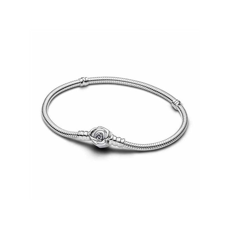 Pandora Moments Rose in Bloom Clasp Snake Chain rannekoru 20 cm 593211C00-1