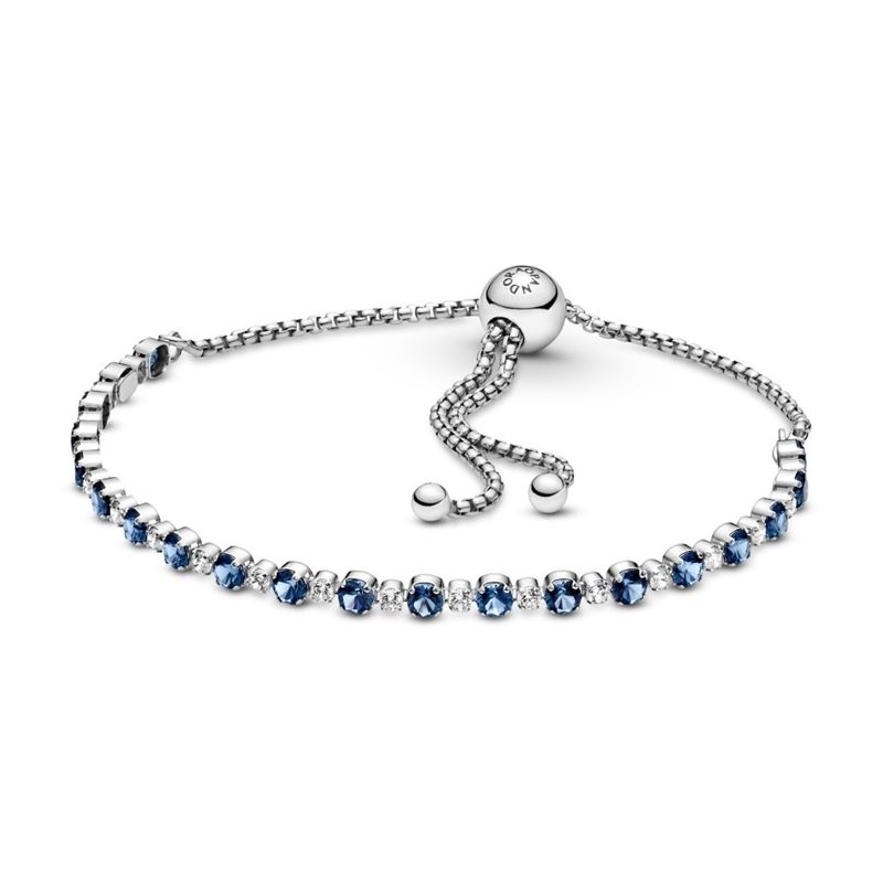 Pandora Blue and Clear Sparkle Slider rannekoru 599377C01-1-2