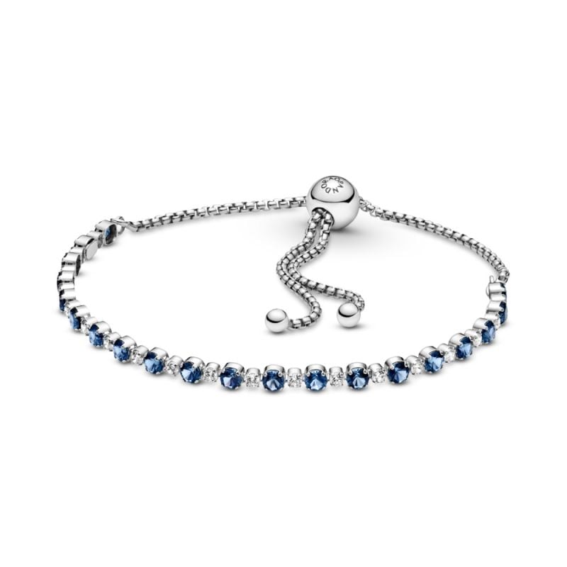 Pandora Blue and Clear Sparkle Slider rannekoru 599377C01-1-1