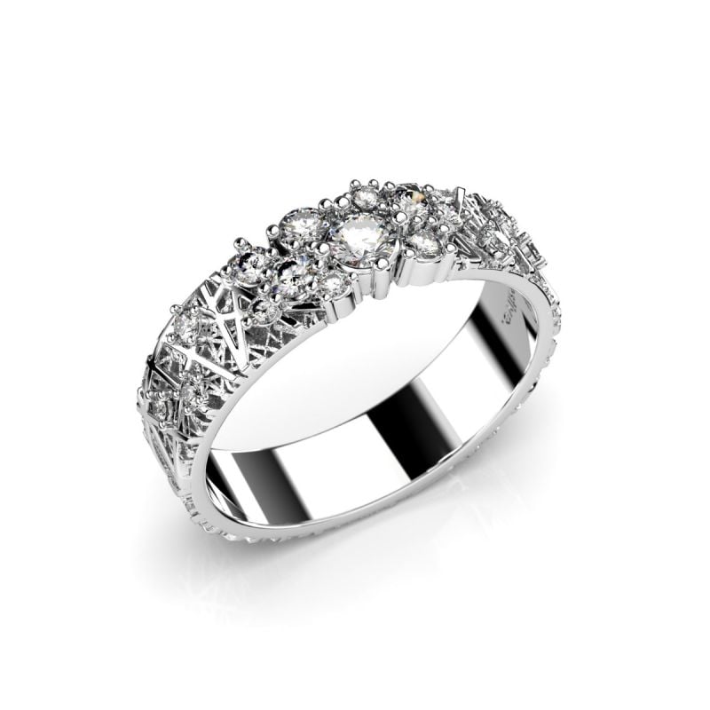 Festive Routa Rakka timanttisormus, platina 627-033-PT