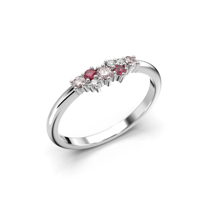 Festive Nadja Pink timanttisormus, platina 650-018P-PT