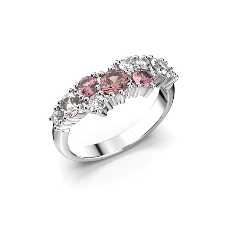 Festive Nadja Grand Pink timanttisormus, valkokulta 669-105P-VK