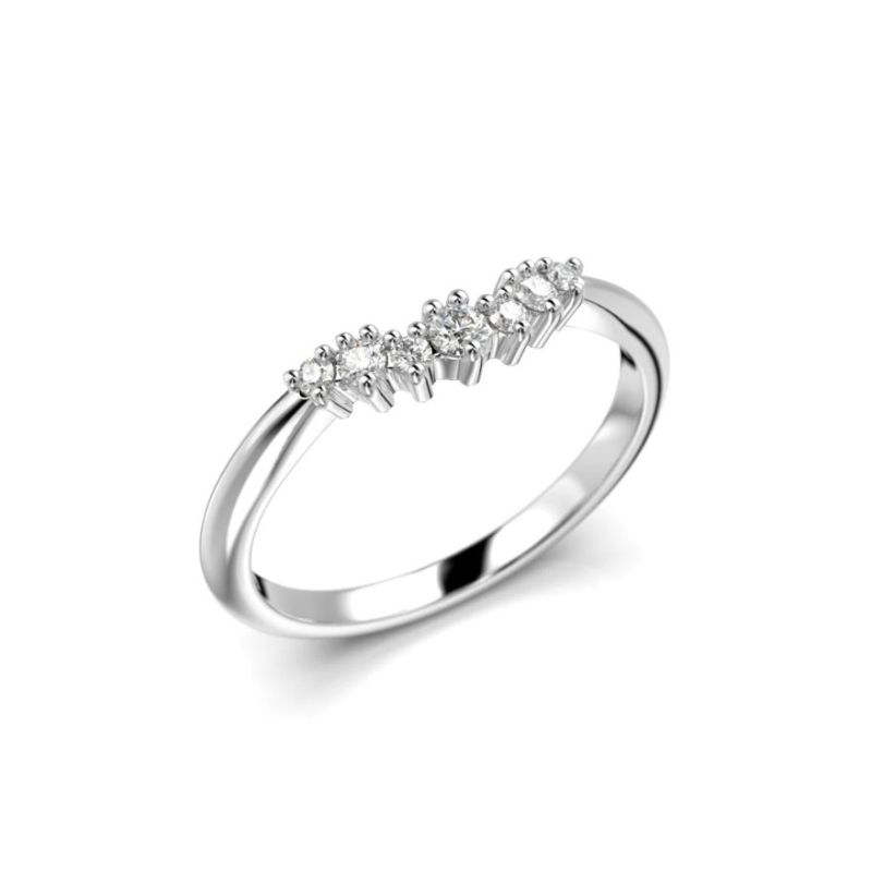 Festive Nelly Side timanttisormus, platina 698-011-PT