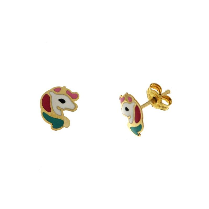 Gold Ohrringe, Einhorn 7-15932-301-1