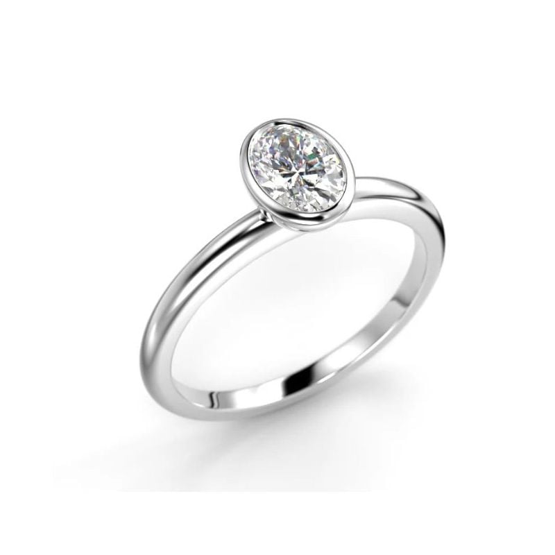 Festive Auréa Bezel Oval Diamantring 742-050-VK
