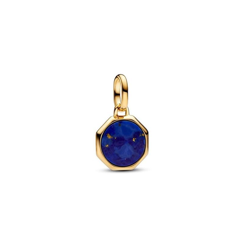 Pandora Blue Engravable Mini Medallion hela 763388C01-1