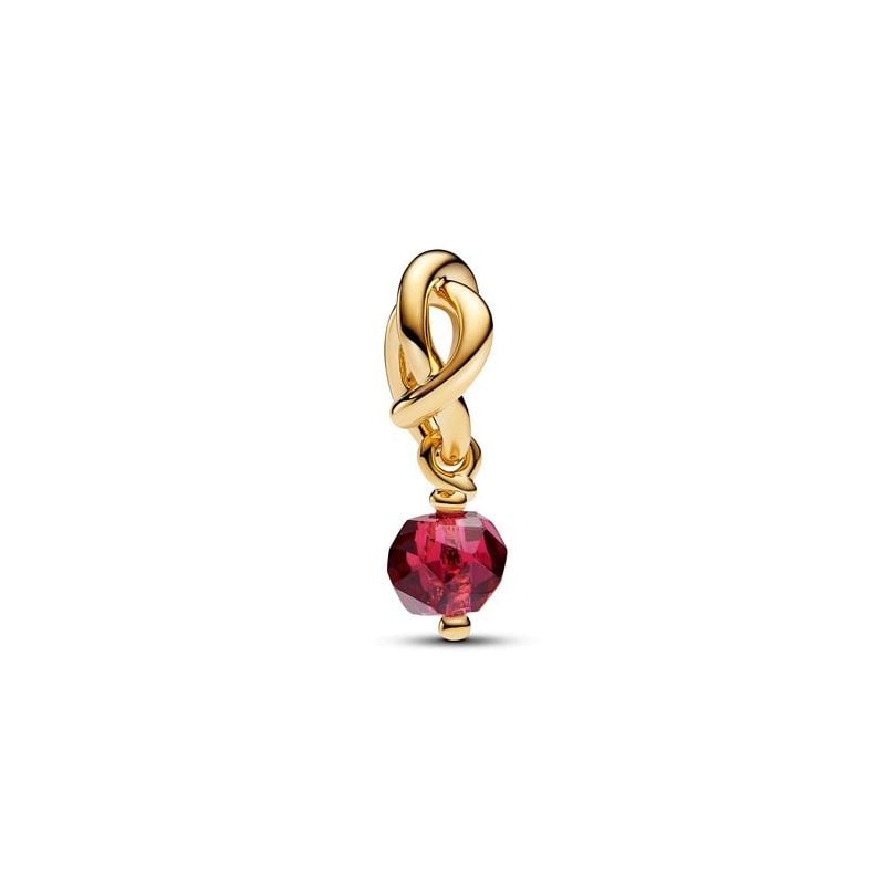 Pandora Faceted True Red Eternity Circle Dangle hela 763462C07 / heinäkuu -1