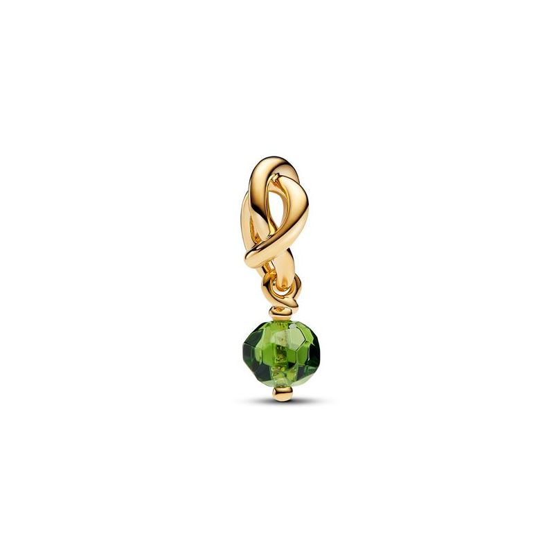 Pandora Faceted Spring Green Eternity Circle Dangle hela 763462C08 / elokuu-1