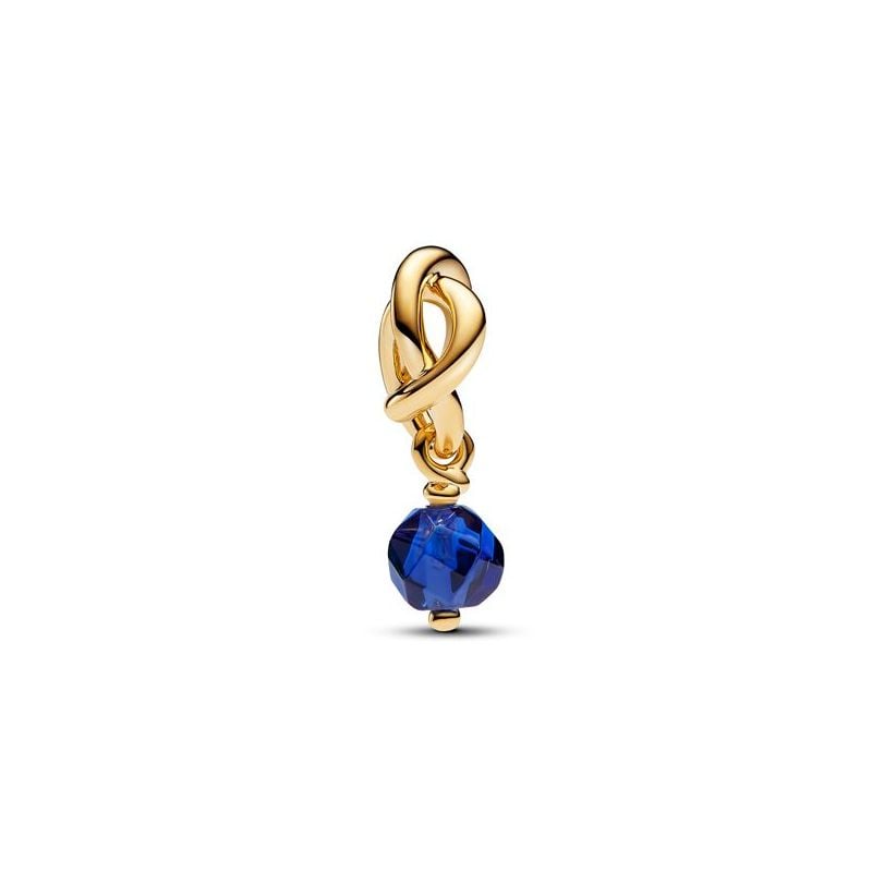 Pandora Faceted Blue Eternity Circle Dangle hela 763462C09 / syyskuu -1