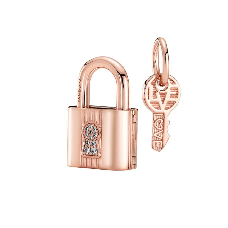 Pandora Rose Padlock & Key hela 780088C01-1