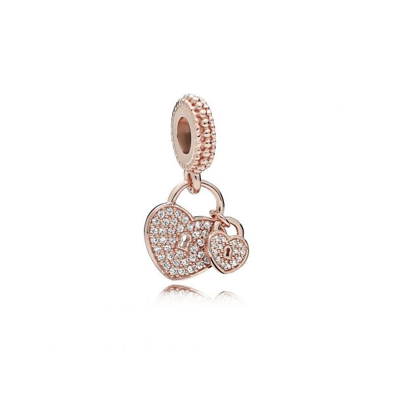 Pandora Pavé Heart Padlocks Dangle hela 781807CZ-1