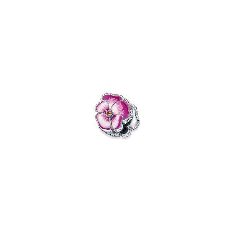 Pandora Pink Pansy Flower hela 790777C01-2