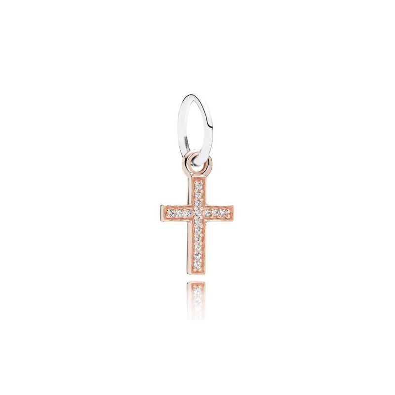 Pandora Rose Gold Cross 14K riipus 791354CZ-1