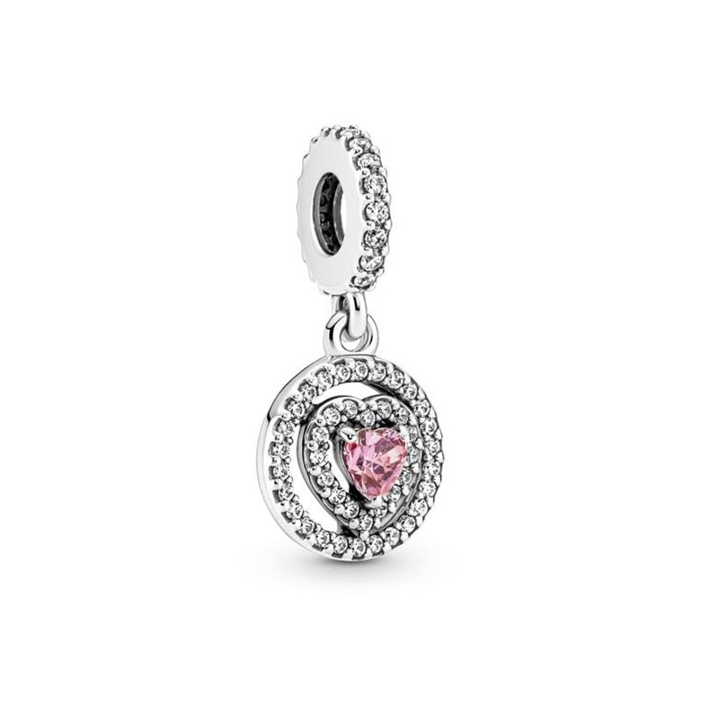 Pandora Double Halo Heart Charme 791476C01-1