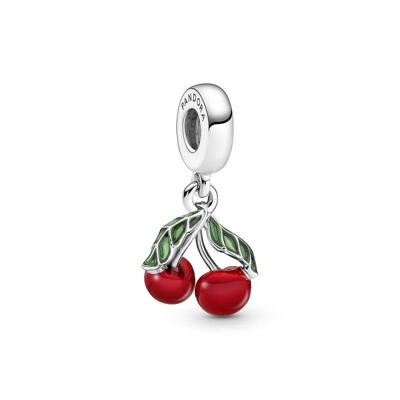 Pandora Moments Cherry Fruit Dangle Charm hela 791583C01-1
