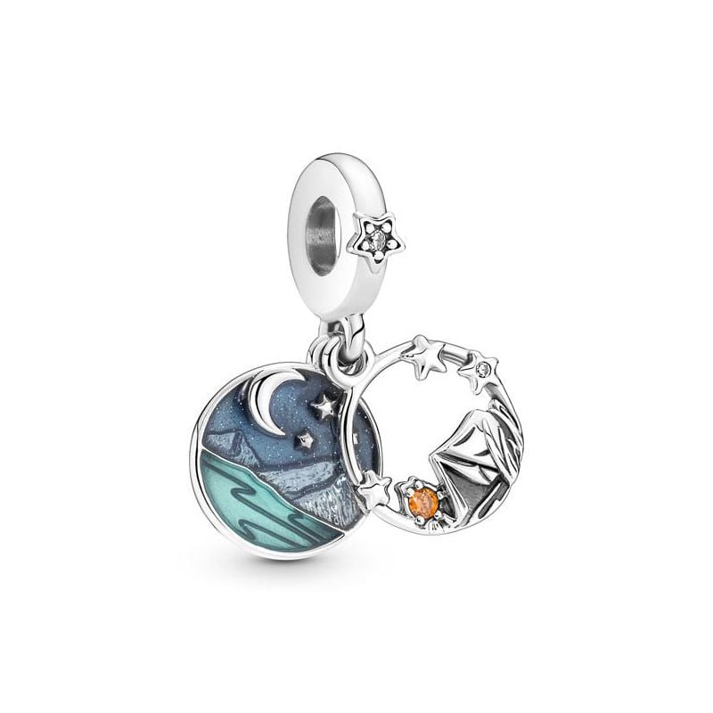 Pandora Moments Camping Night Sky Double Dangle Charm hela 791686C01-1