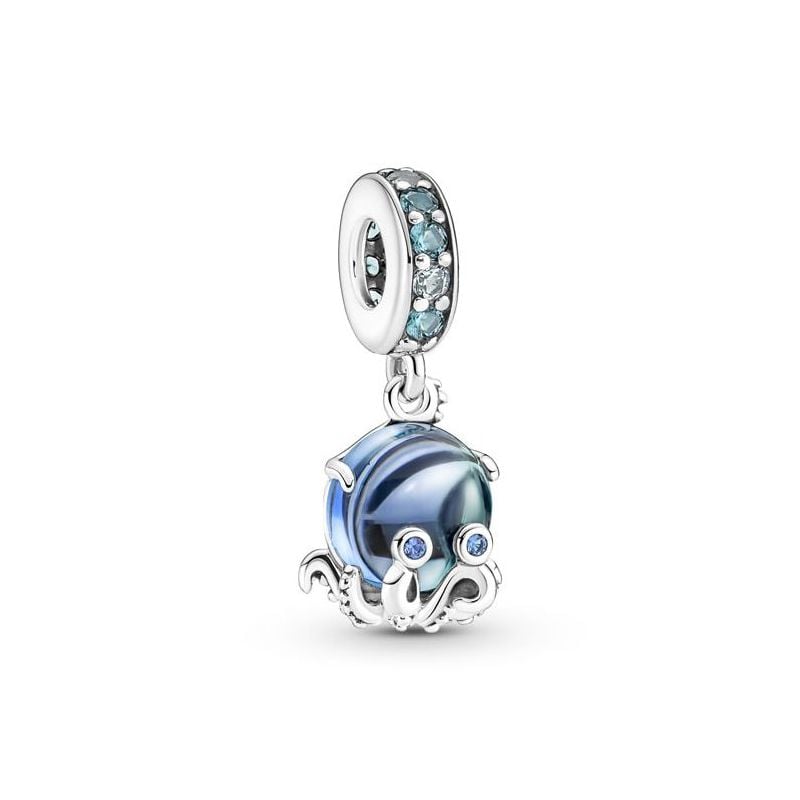Pandora Moments Murano Glass Cute Octopus Dangle Charm hela 791694C01-1