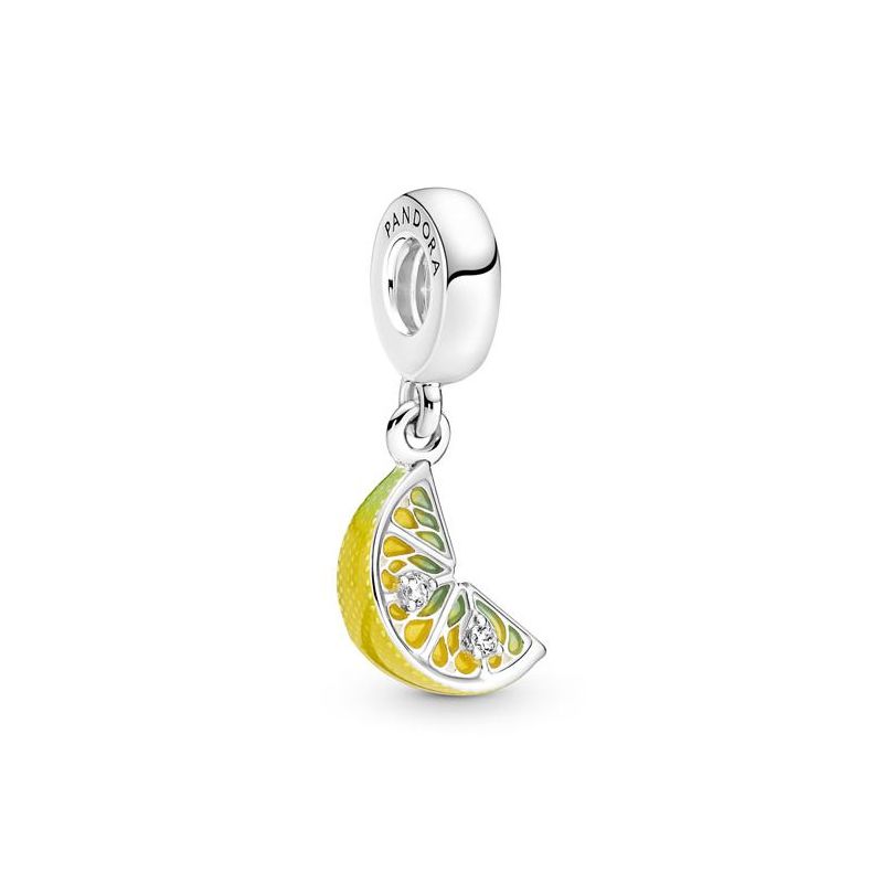 Pandora Moments Lemon Slice Sparkling Fruit Dangle Charm -berlock 791696C01-1