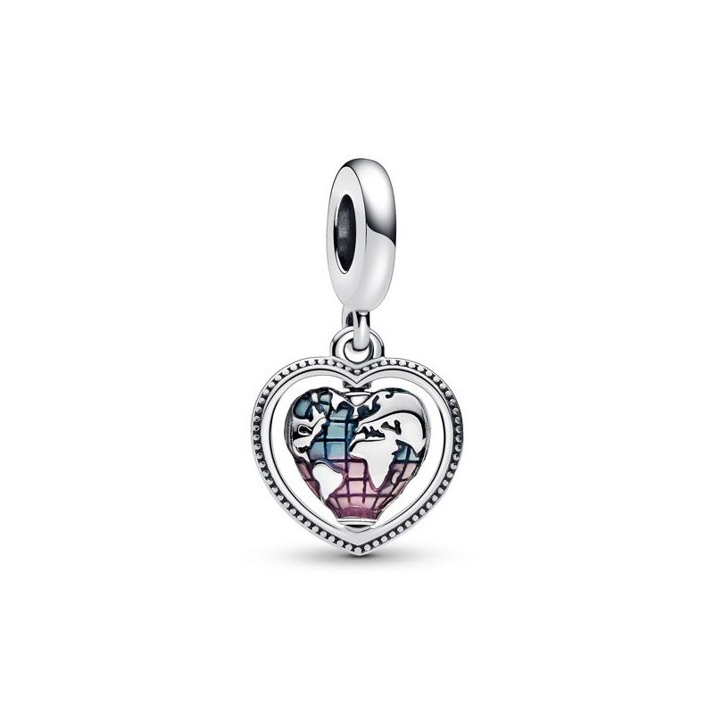 Pandora Spinning Heart Globe hela 792240C01-1