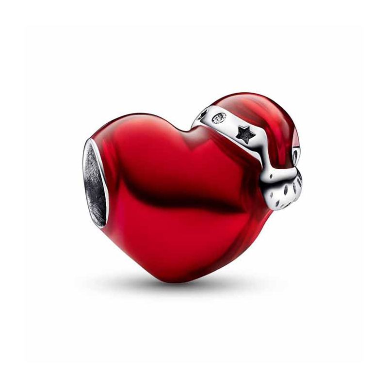 Pandora Moments Metallic Red Christmas Heart hela 792336C01-1