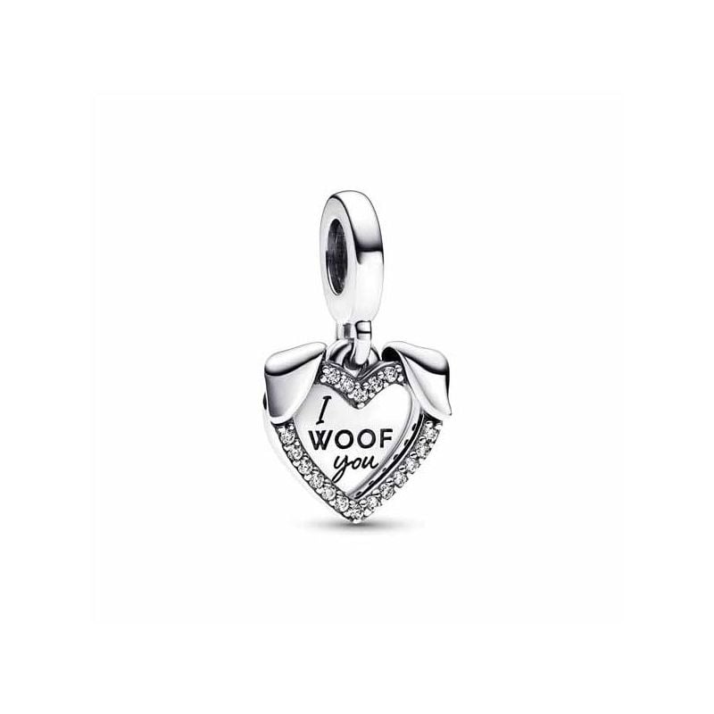 Pandora Heart & Dog Duoble Dangle hela 792647C01-1
