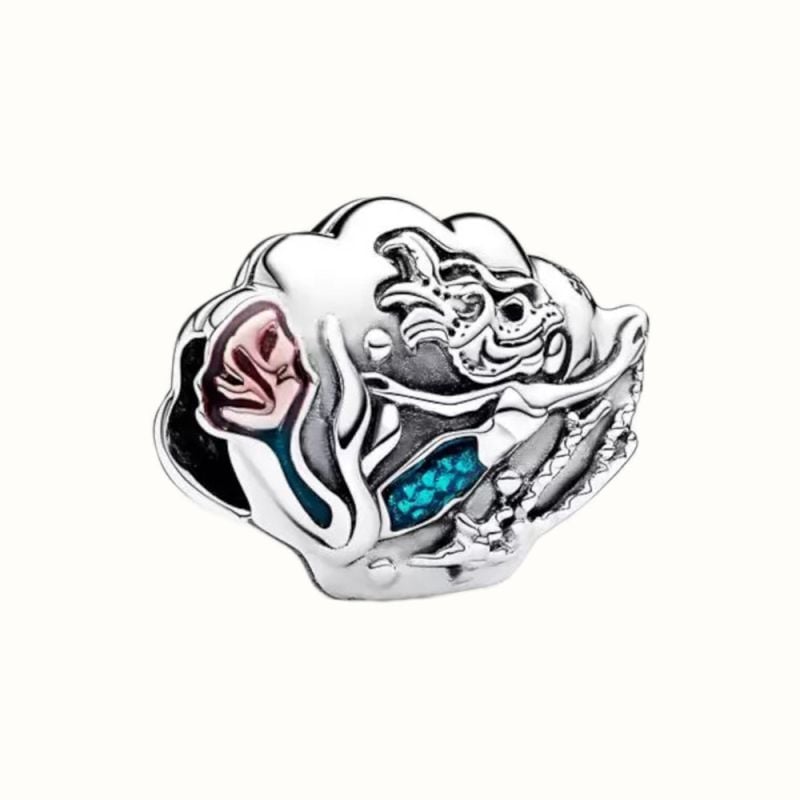 Pandora Disney The Little Mermaid Seashell Charme 792687C01-1