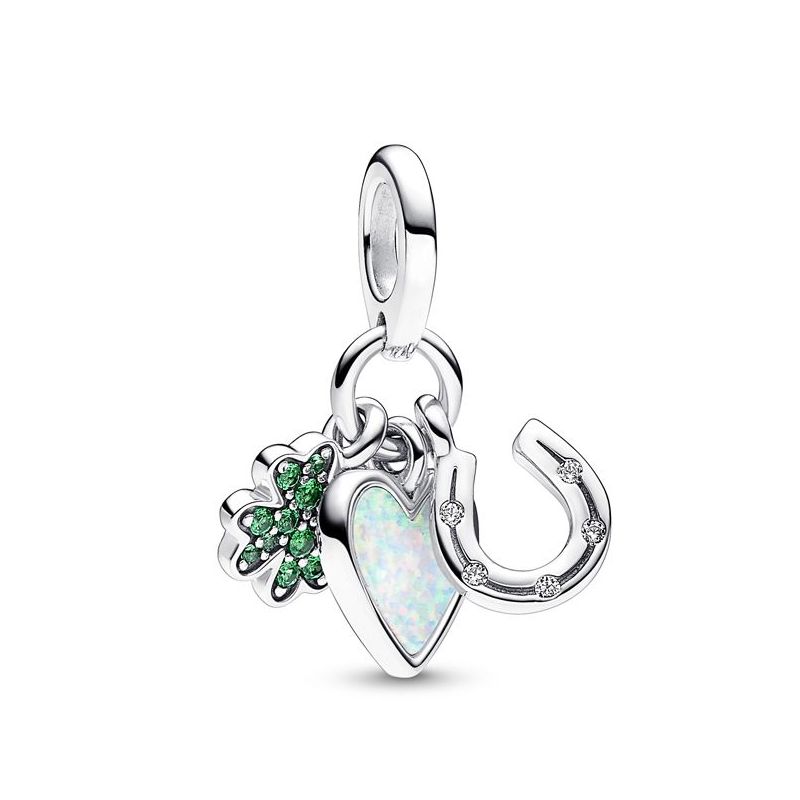 Pandora Four-leaf Clover, Heart & Horseshoe hela 792755C01-1