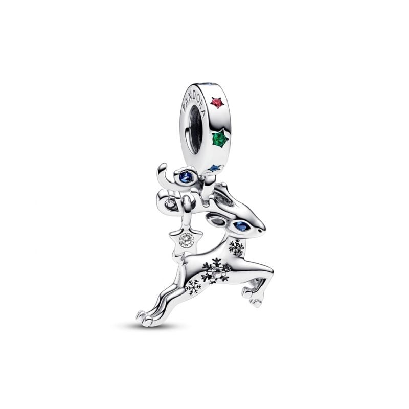 Pandora Magical Christmas Reindeer Dangle hela 792826C01-1