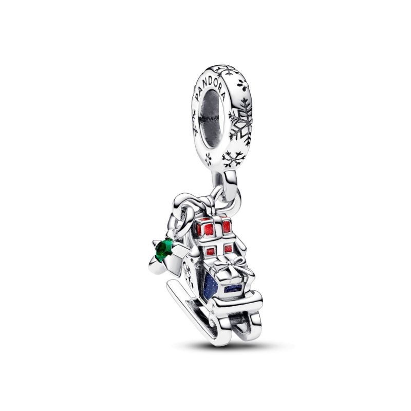Pandora Moments Christmas Sleigh 2023 Sterling silver Enamel hela 792977C01-0