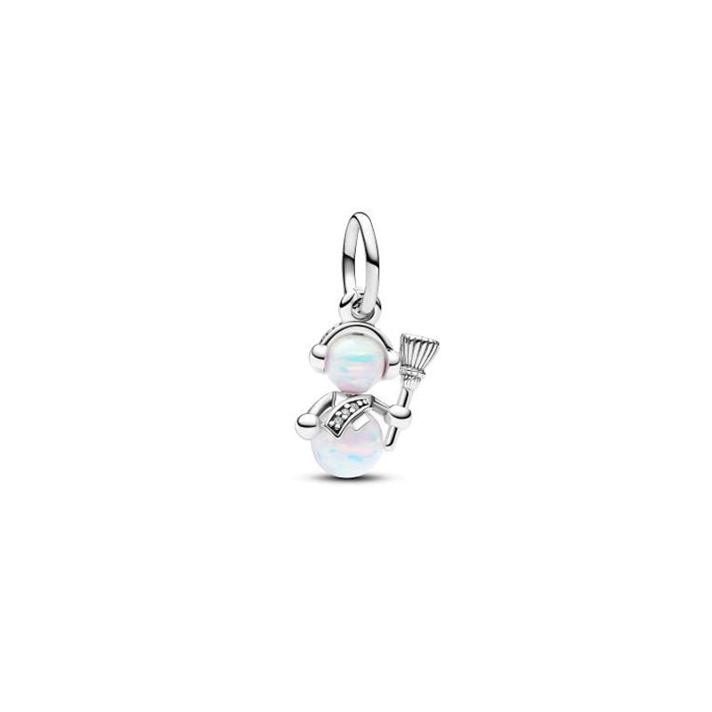 Pandora Opalescent Snowman Dangle hela 792981C01-1