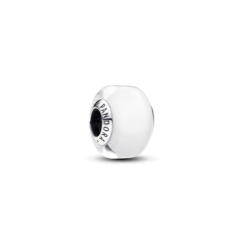 Pandora White Mini Murano Glass hela 793118C00-1
