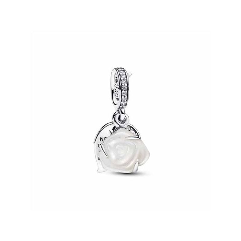 Pandora White Rose in Bloom Double Dangle hela 793200C01-1