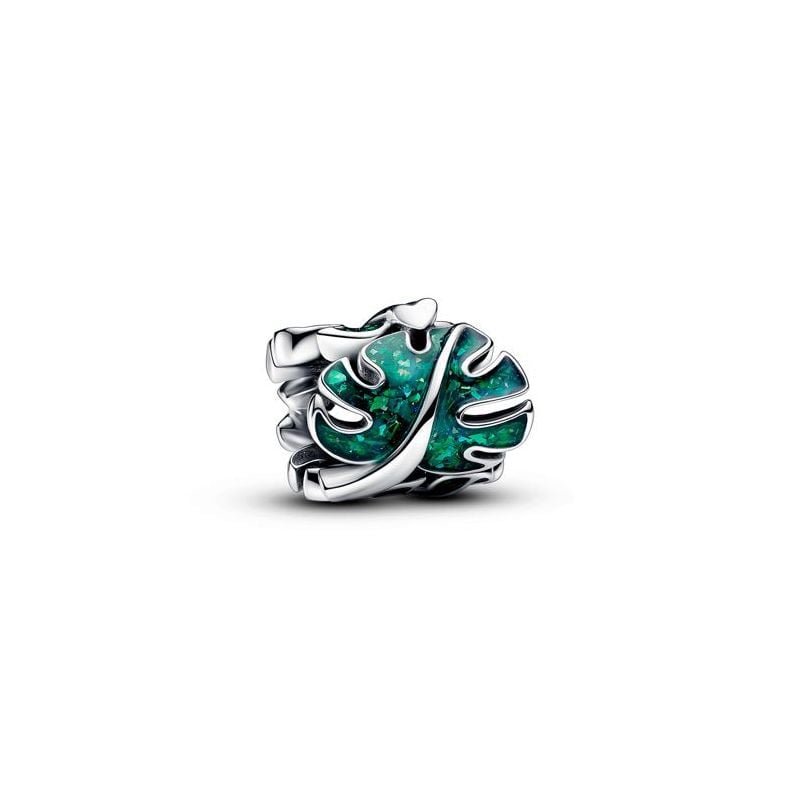 Pandora Green Monstera Leaves hela 793332C01-1