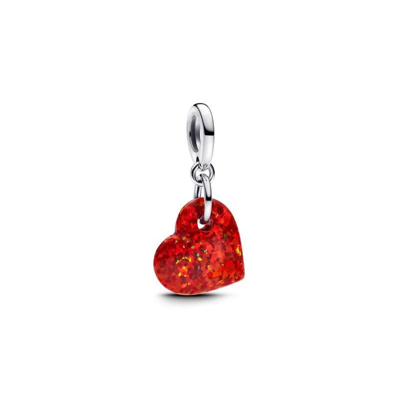 Pandora Opalescent Red Heart Dangle hela 793348C01-1