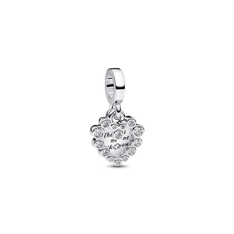 Pandora Sparkling Heart Double Dangle hela 793765C01-1