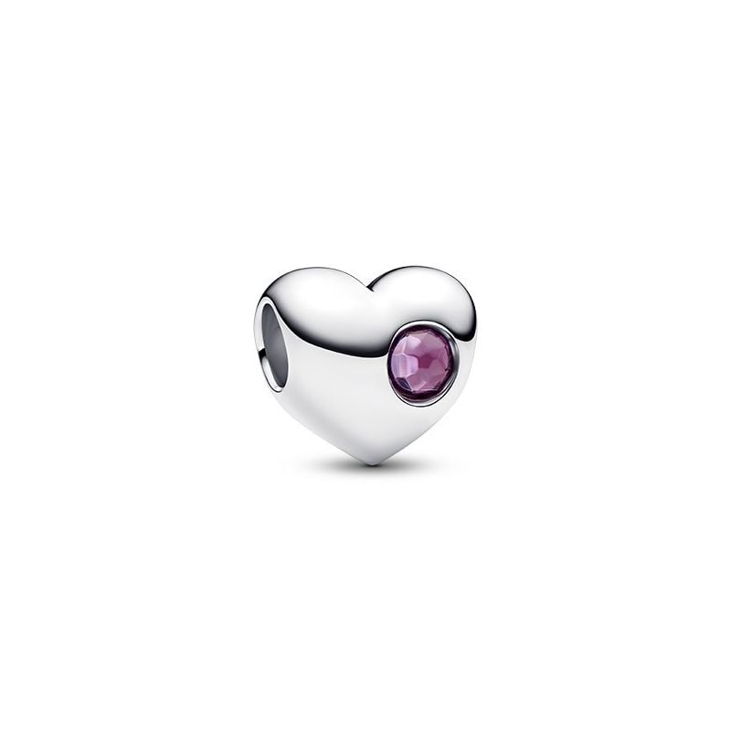 Pandora Engravable February Birthstone Heart Charme 794161C02