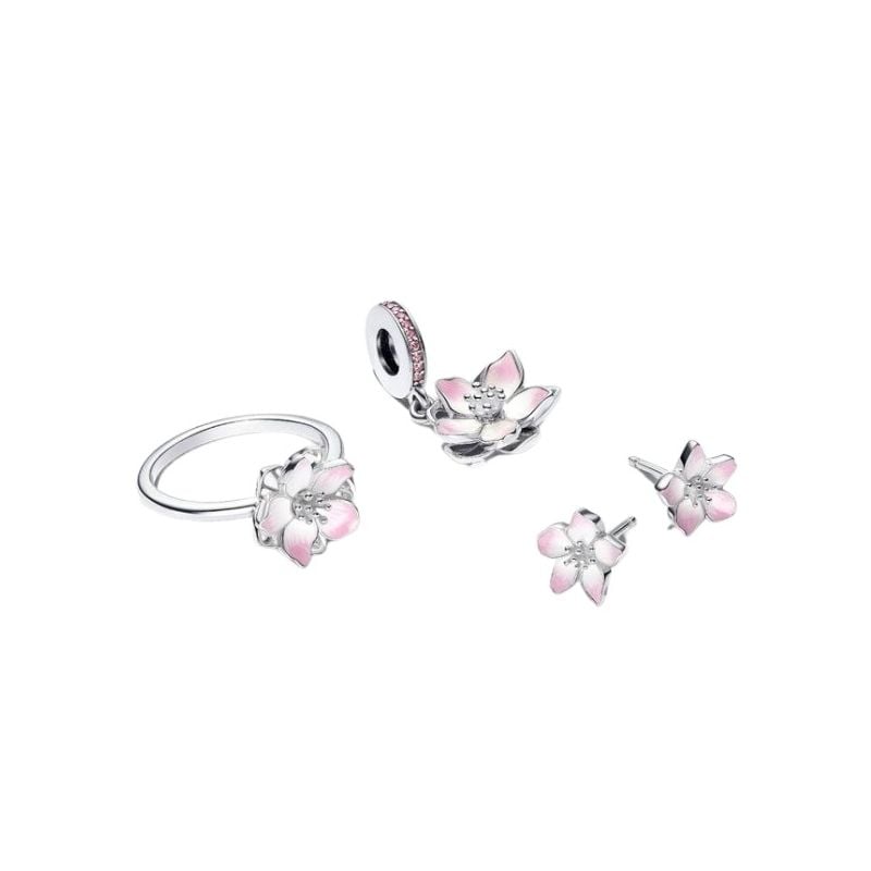 Pandora Pink Flower Cherry Blossom Schmuckset
