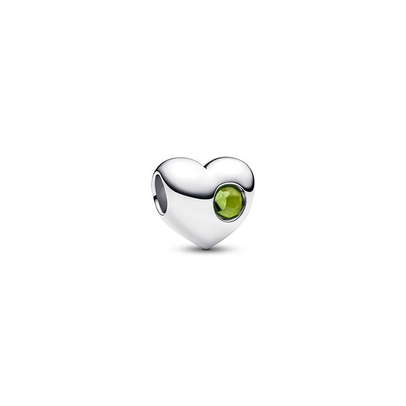 Pandora Engravable Spring Green Stone Heart hela, elokuu 794161C08