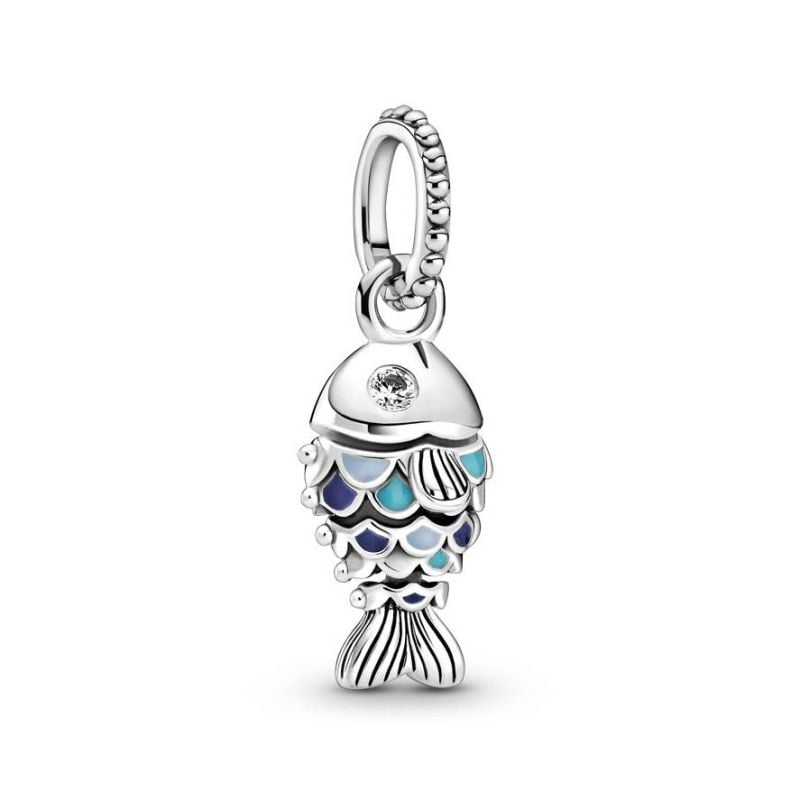 PAN HOP RS BLUE SCALED FISH DANGLE CZ-1