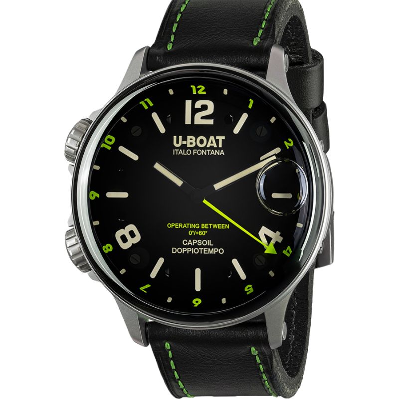 U-Boar Doppiotempo 55 SS Green Rehaut 9676-1