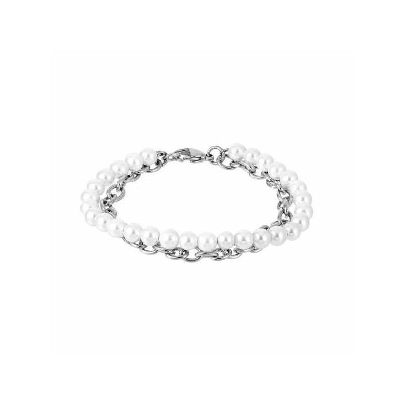 Teräs / helmirannekoru BSS905 SS CHAIN WHITE-1