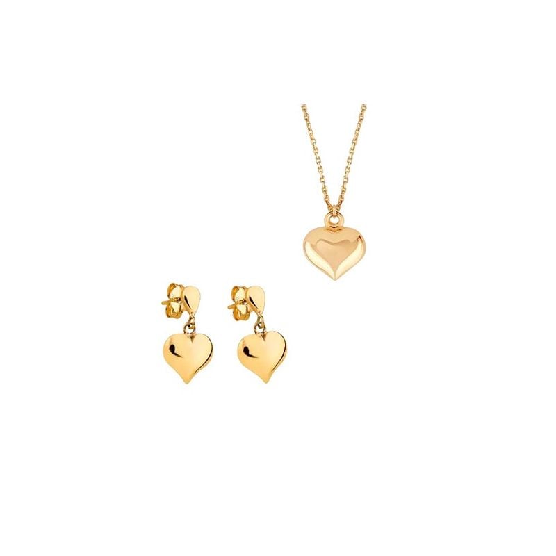 Goldschmuckset, Herzen