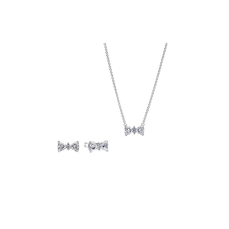 Pandora Sparkling Bow Schmuckset, klar