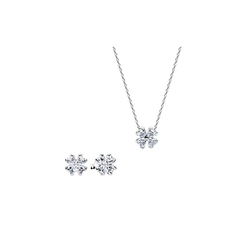 Pandora Sparkling Lucky Clover Schmuckset, klar