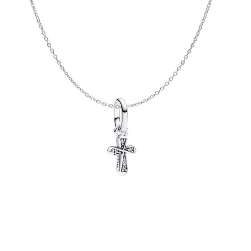 Pandora Mini Cross Charm Halskette
