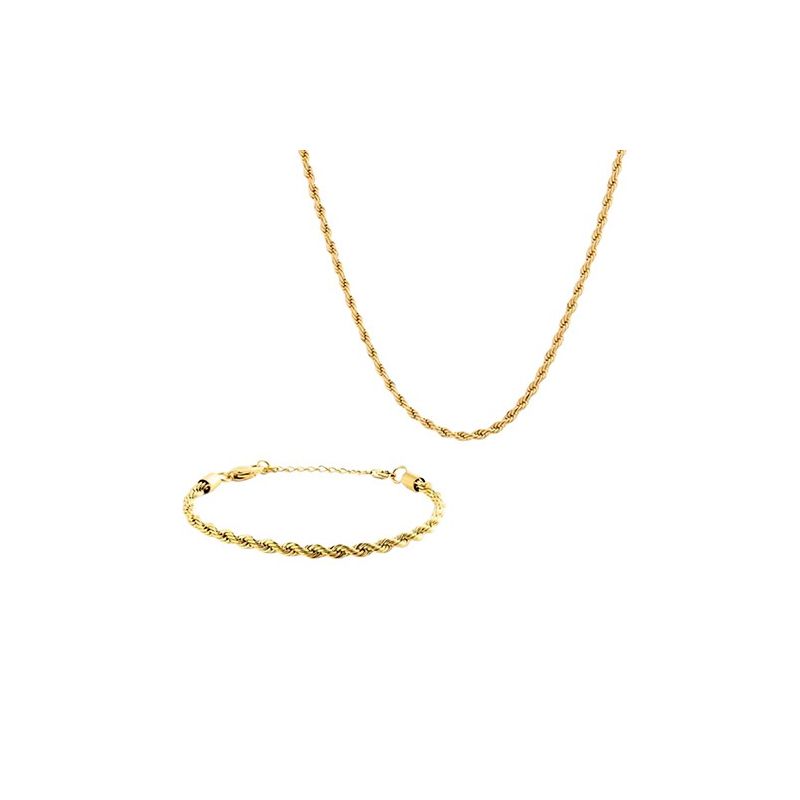 Mockberg Bold Rope Chain Gold korusetti, kullattu