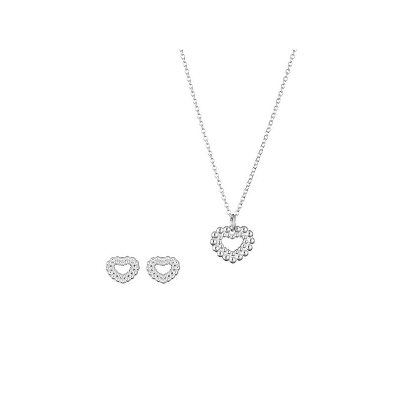 Kalevala Circle of Light Heart Schmuckset, Silber