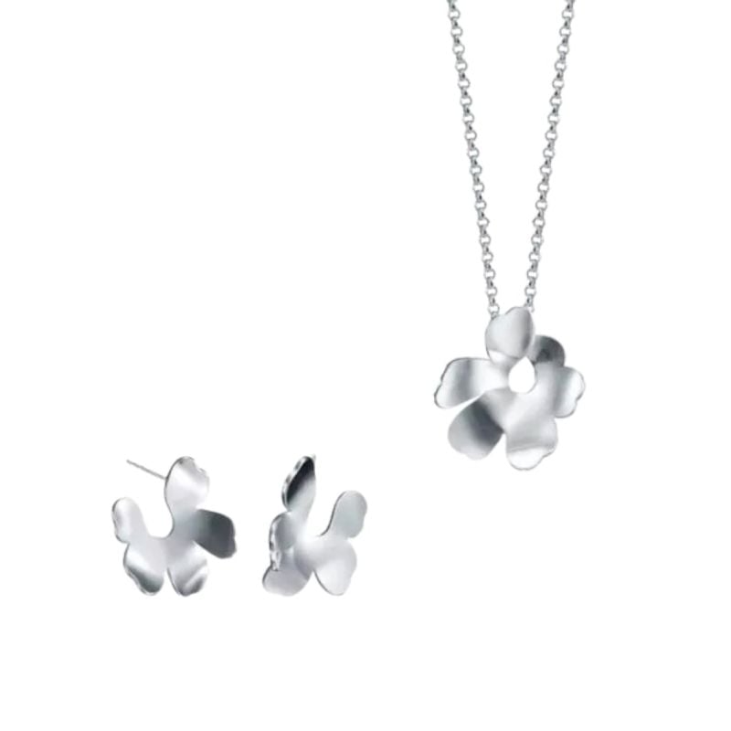 Kalevala x Marimekko Unikko Schmuckset, Silber