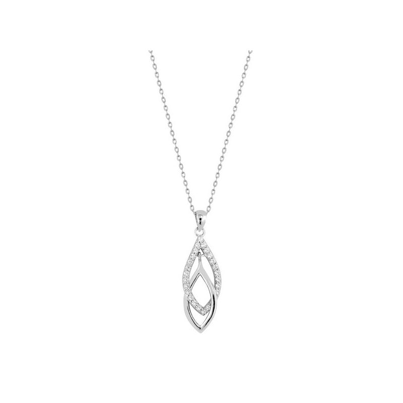 Hopeinen kaulakoru / lehdet BVN-2101144-A-18-45CM-1